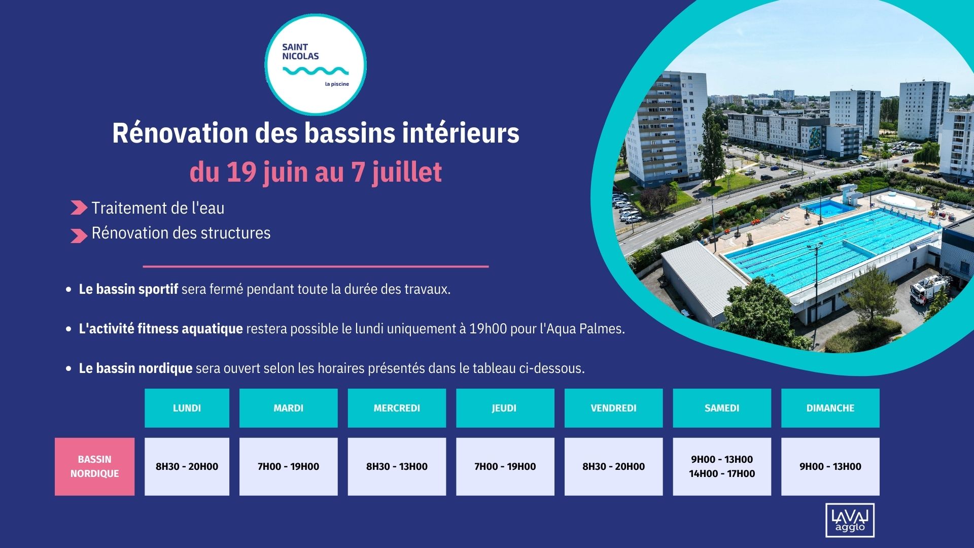 La piscine SaintNicolas Laval agglo Laval Agglomération