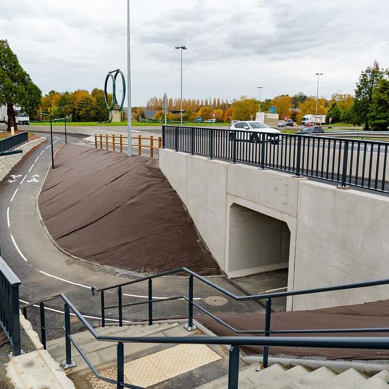 Mise en service du passage souterrain zone des Touches