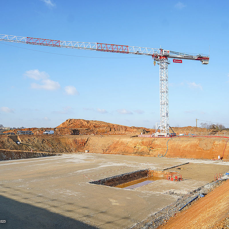 Bientôt une nouvelle usine de production d'eau potable à Changé : les travaux sur les fondations sont lancés !