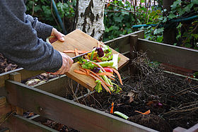 Kitchen waste recycling in composter